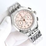 GF Factory Breitling Replicawatch Info Stainless Steel 42MM Mechanical Automatic Movement Pink Red Watch